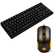 씽크웨이 CROAD WHEEK 컨트롤핏 게이밍마우스 + 체리미엄 PBT 텐키리스 LED 게이밍 키보드 적축, M360, CROAD C710, 블랙, 블랙