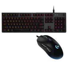 로지텍 Prodigy 게이밍 유선 마우스 + CARBON RGB Romer-G 기계식 게이밍키보드 세트, G403, G512(LINEAR)