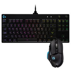 로지텍 G502 RGB 프로테우스 스펙트럼 게이밍 유선마우스 + G PRO 기계식 유선키보드, 2종, 1세트
