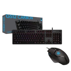 로지텍 Hyperion Fury 유선 게이밍마우스 G402 + RGB GX Blue Clicky 기계식 게이밍 키보드 G512 세트, 마우스 (G402) , 키보드 (G512), 일반형