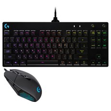 로지텍 MOBA 게이밍 유선 마우스 + 유선 기계식 게이밍 키보드 세트, 일반형, G302(마우스), G Pro(키보드), 혼합색상