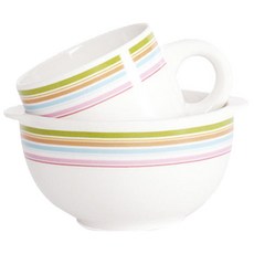 2deco 瓷製碗杯, Stripe, 2入