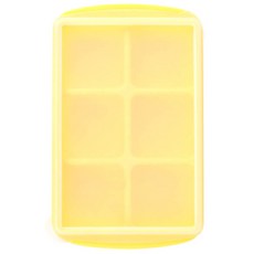 2deco 副食品矽膠製冰盒, 270ml, 黃色, 1個