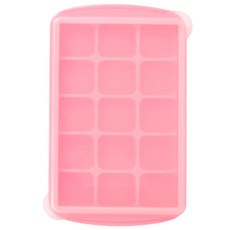 2deco 副食品矽膠製冰盒, 225ml, 粉色, 1個