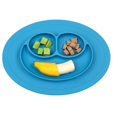 ezpz 矽膠防滑分隔餐盤, 藍色