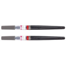 Pentel 飛龍文具 XGFL-137X 彩色軟筆, 灰色, 2個