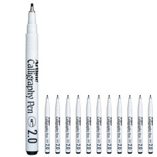Artline 書法筆 2.0mm EK-242, 黑色, 12件