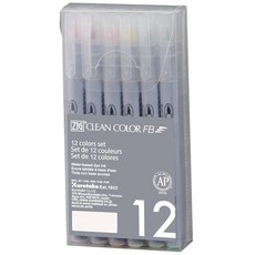 SIGG Clean Color FB 刷筆 12色組, FB-6000T(亮), 1套