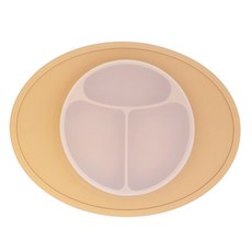 AGAFURA 孩童矽膠吸附式餐盤, Golden Orange, 餐盤+底座