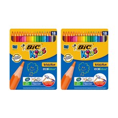 BiC 孩童超柔軟巨型彩色鉛筆 2p, 18 種顏色