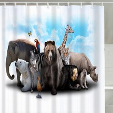 DM Allup 家庭動物浴簾動物包 180 x 200cm, 1個