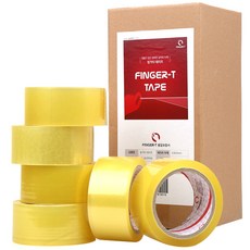 FINGERT 中型包裝用封箱膠帶 48mm x 45m x 0.063mm, 透明, 6入