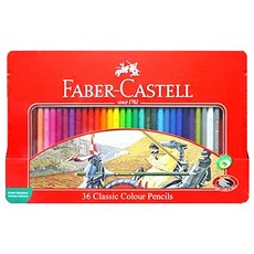 FABER-CASTELL 輝柏 一般彩色鉛筆 鐵盒隨機出貨, 36色