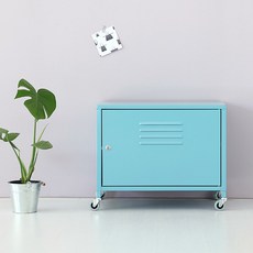 마켓비 캐비넷 이동형 1칸 수납장 600400, 민트