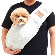 ITS DOG 袋鼠寵物斜背包, 淺灰色, 1個