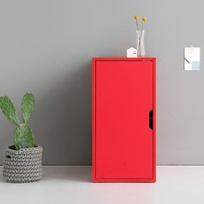 마켓비 OLAF 캐비넷 KS1014ST, 레드