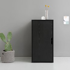 마켓비 OLAF 캐비넷 KS1014ST, 블랙