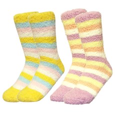 맘바 산모 롱 수면양말 2p, 1세트, 옐로우ST, 퍼플ST