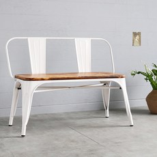 마켓비 860 원목상판 빈티지 실내벤치, 화이트