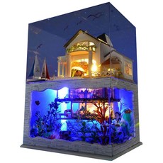프라임위너스 DIY 미니어처 풀하우스 수족관 키트, 혼합 색상, 1개