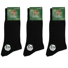 TS合作夥伴 男性紅蔘西裝襪 3雙, 黑色, 3個