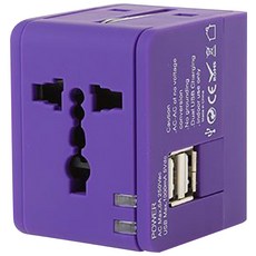 iNTRAVEL 粉色 USB Cube Multi-Plug 雙端口 NO 0454 紫色, 1個