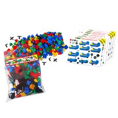 Morphun 青少年款超級積木 500片+指南書, 混色