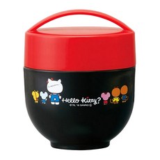 스케이터 헬로키티 블랙에디션 핸들형 보온도시락, 혼합 색상, 1개