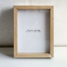 미소아이 천연무늬목 액자, 내추럴, 1개