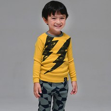 메이키즈 남아용 반짝번개 20수 후라이스 실내복 상하의 세트