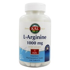 Kal L-아르기닌 1000mg 타블렛, 120개입, 1개, 120정