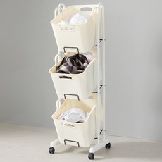 便攜式洗衣籃 3層, 混色, 1個