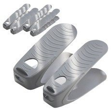 雙層鞋子收納架 窄款 10入+ 寬款 10入, 1組, 灰色