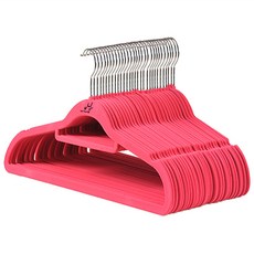 엠에프매직하우스 고리회전형 여성용 벨벳 논슬립 옷걸이 여성용, 핑크, 30개