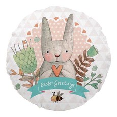 하늬통상 북유럽 디자인 패브릭 선풍기 커버, 부활절토끼