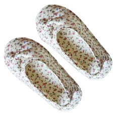 襪套式蝴蝶結室內拖鞋, 花朵, 1個