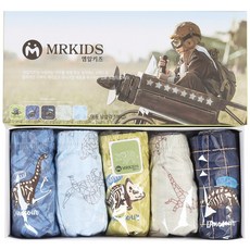 MRKIDS 男孩童恐龍圖案3角內褲5入組