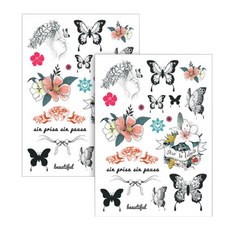 Bling紋身, 2 個, 蝴蝶女孩