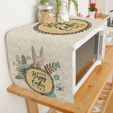 HANEE 手繪風動物微波爐防塵罩, 快樂的兔子