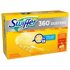 스위퍼 더스터 360도 짧은 핸들 먼지털이 박스 스타터 키트, 혼합색상, 2개