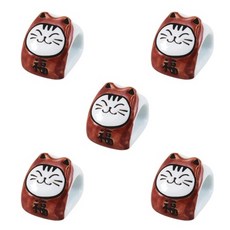 이시마루토게이 하사미 토게이 판다나노다 고양이 젓가락 받침 5입세트, 레드, 5개