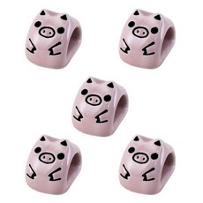 이시마루토게이 하사미 토게이 판다나노다 돼지 젓가락 받침 5입세트, 혼합 색상, 5개