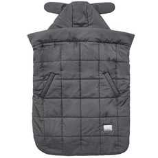 baby muffin 孩童背巾保暖披風, 深灰色