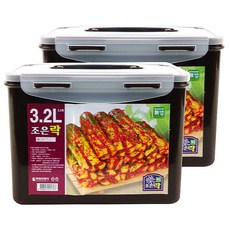 조은락 밀폐용기 초코, 3.2L, 2개