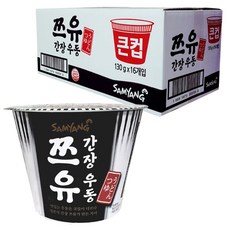 삼양 쯔유 간장 우동 큰컵, 130g, 16개입