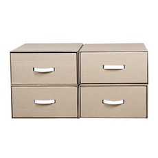 OLIVING 抽屜式紙質整理盒, 4個, 素色