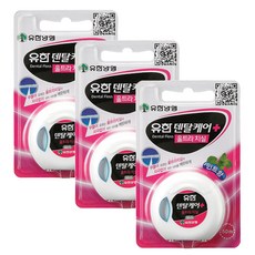 유한덴탈케어 플러스 울트라 치실 민트향 50 m, 1개입, 3개