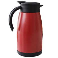 홈앤하우스 마루이 스텐 보온 주전자, 1L, 레드
