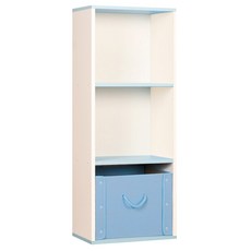 하우디가구 칸높은 칼라박스, 백색 + 하늘, 3단