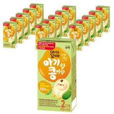 아이꼬야 한뼘 더큰 아기랑 콩이랑 2단계 아기두유 180ml, 16팩, 두유